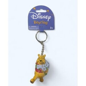 Winnie The Pooh Pvc Figural Key Ring Yellow Flowers